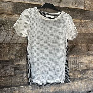 Madewell/Hi-Line Swiss-Dot & Stripe Tee, NEVER WORN!